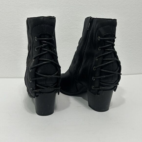 Fergalicious By Fergie Trina Black Womens 11M Faux Suede Ankle Boots - Picture 6 of 8